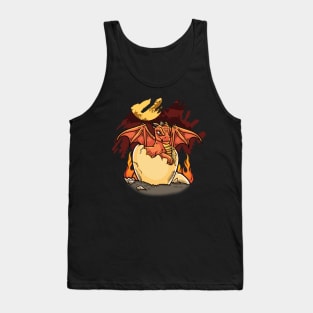 Adorable Baby Dragon Hatching Out Of A Dragon Egg Tank Top